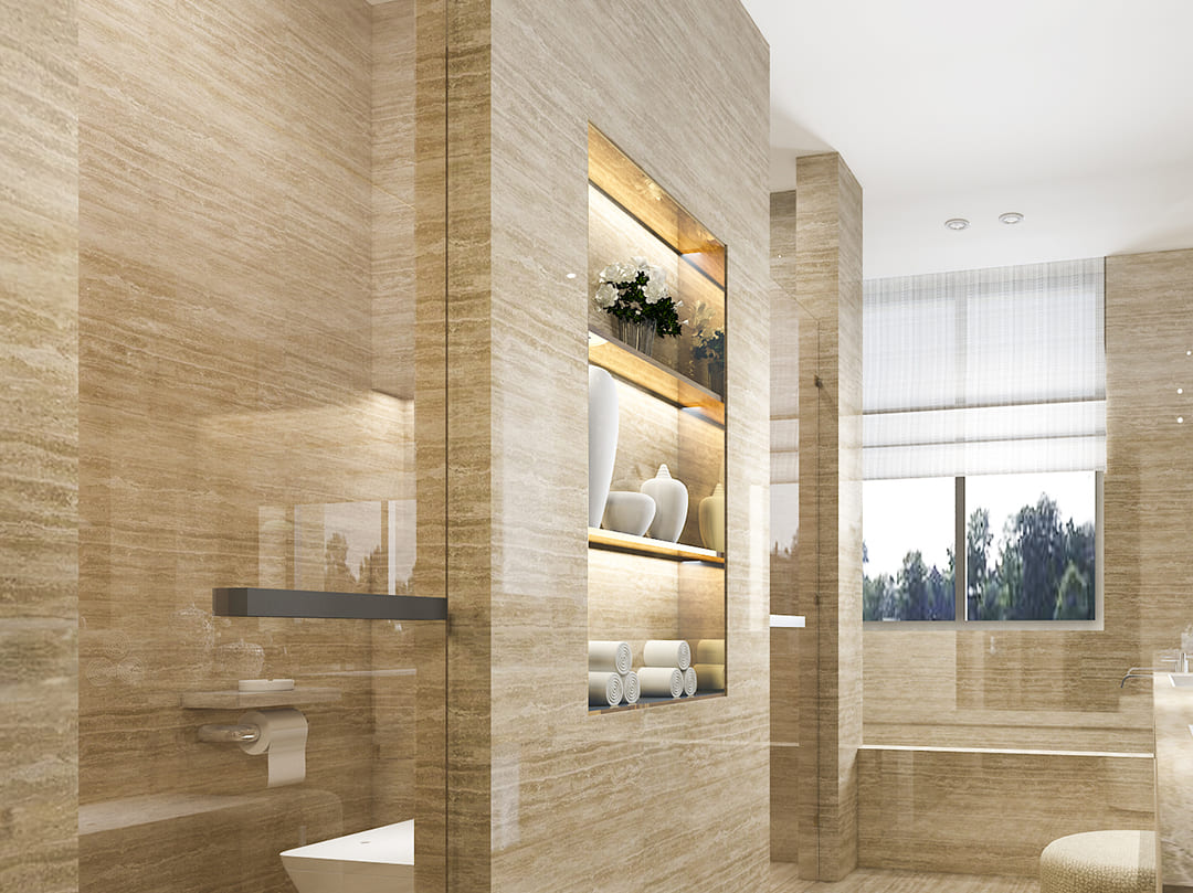 Travertine: natural beauty and durability in wall decoration